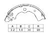 剎車蹄片 Brake Shoe Set:K1186